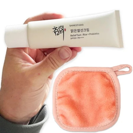 Original Beauty of Joseon Relief Sun Rice + Probiotics Facial Sunscreen SPF 50+ PA++++ 50ml with Makeup Remover Cloth 5 X 5 In | Walmart (US)