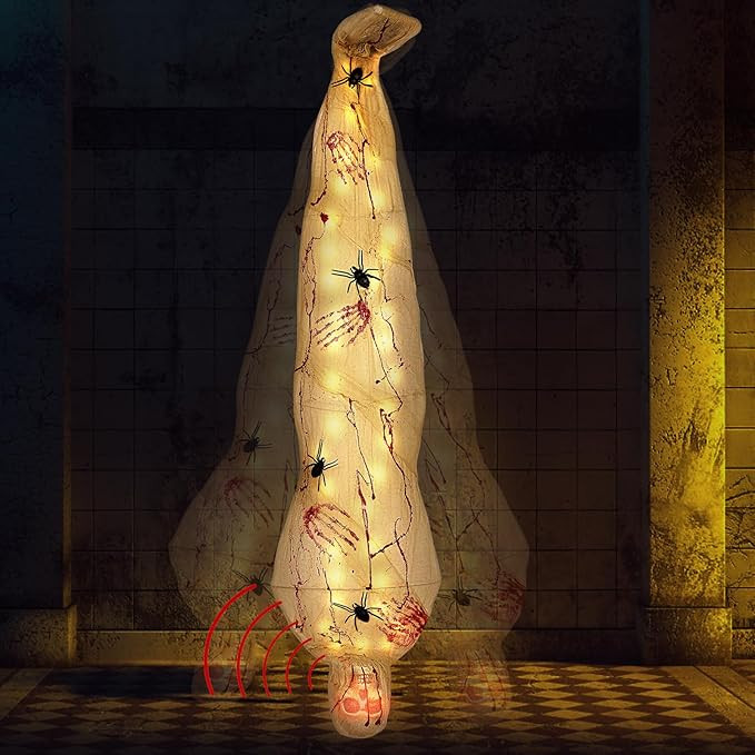 Halloween Decorations Outdoor Hanging Cocoon Corpse Props, Scary Halloween Party Favors Skeleton ... | Amazon (US)