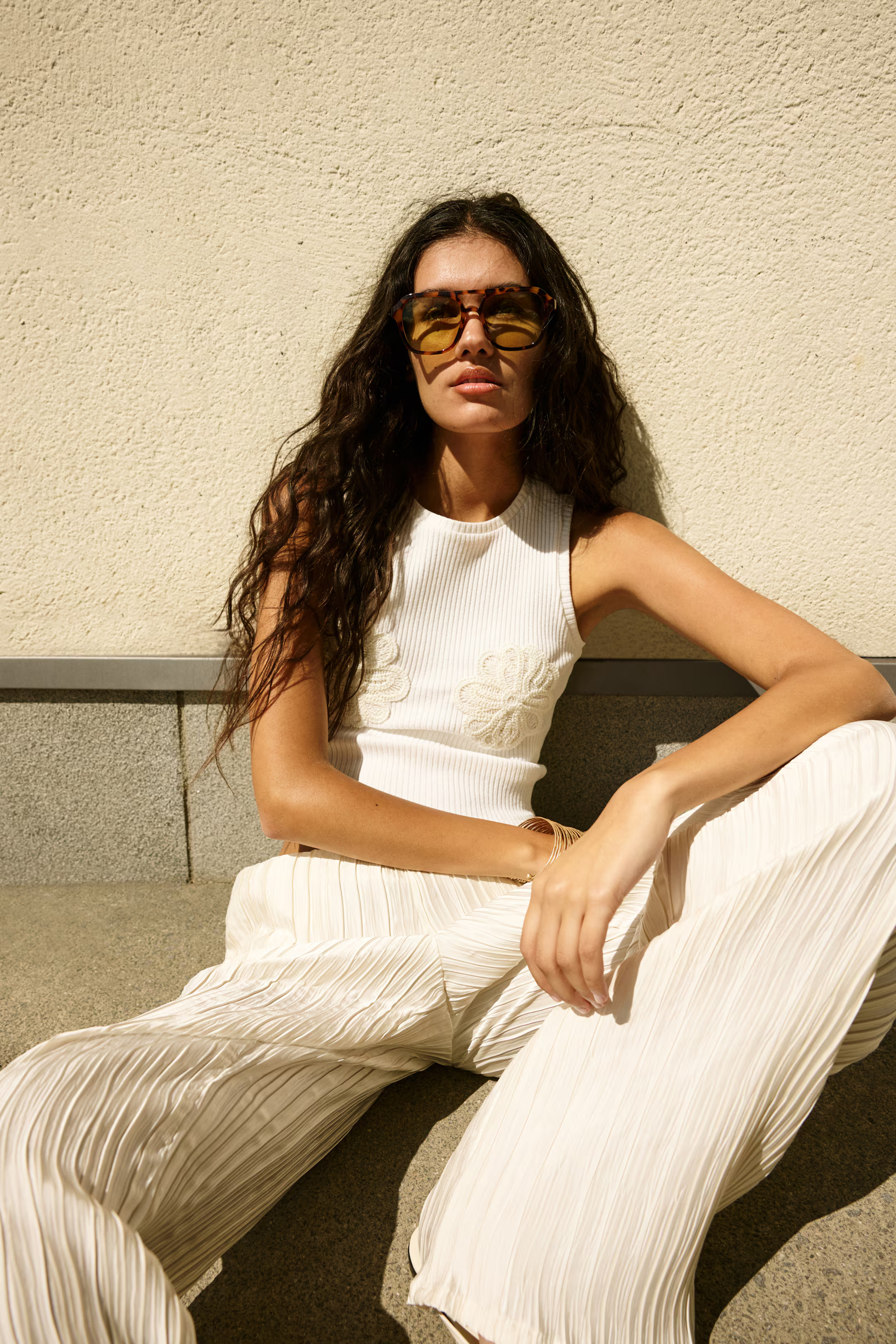 Appliquéd Cropped Tank Top | H&M (US + CA)