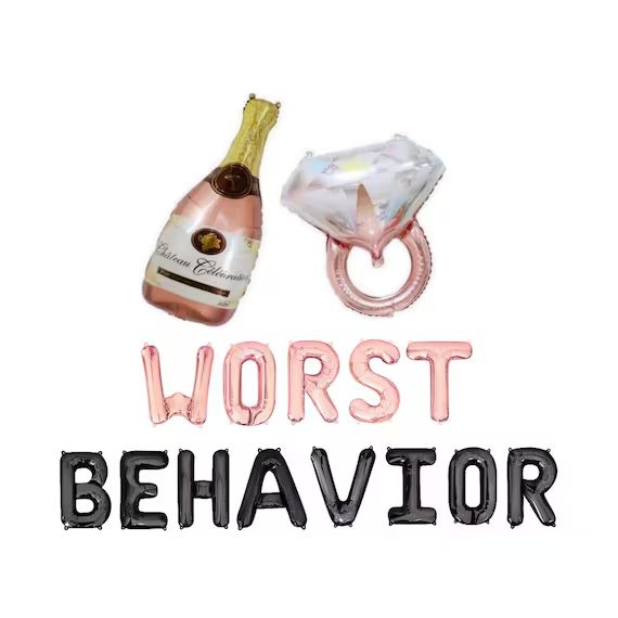 Worst Behavior Bachelorette Party Decor Bach Party Decorations - Etsy | Etsy (US)