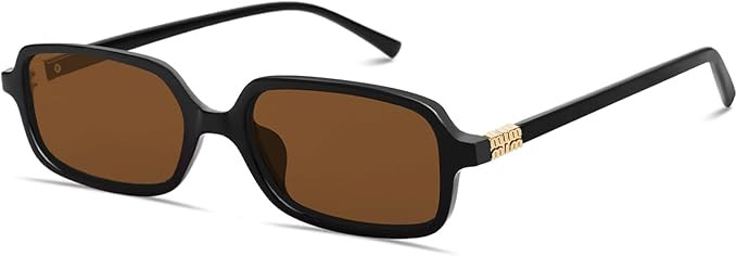 Retro Sunglasses for Women Men 90s Small Rectangular Sun Glasses Vintage Cute Narrow Trendy Sunni... | Amazon (US)