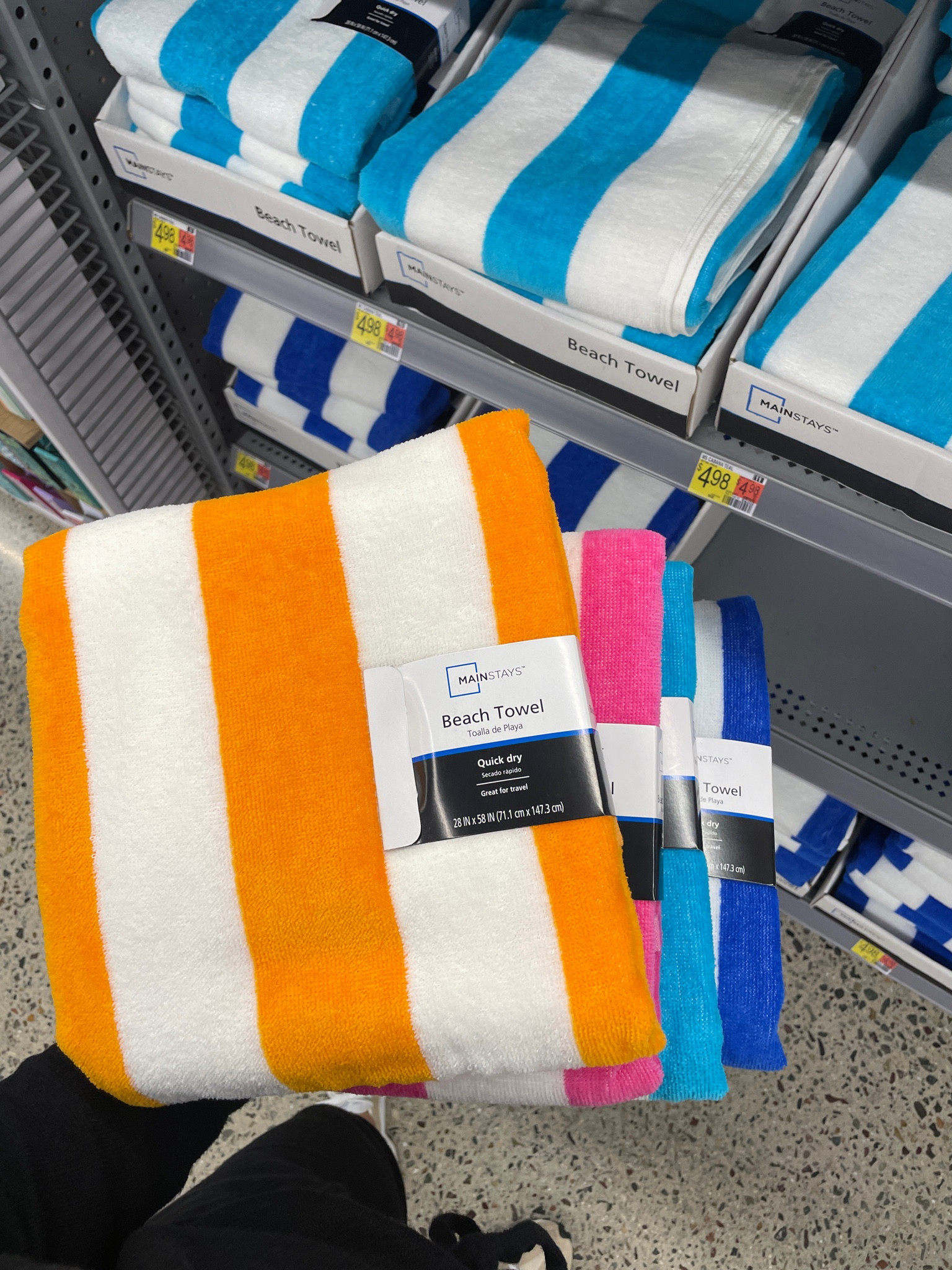 Love these $4.98 beach towels from Womart! They’re so affordable and wash up great 😍

