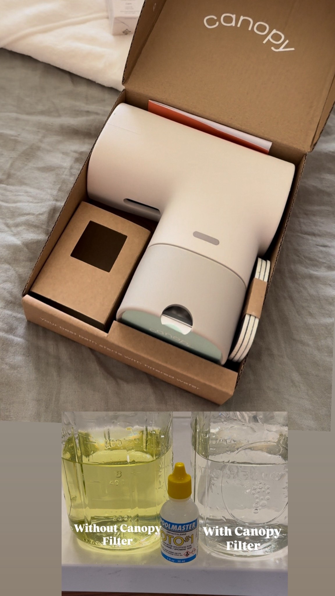 Say goodbye to harsh bath water! 💧 This Canopy bath filter is a game-changer for families—eliminating chlorine and sediment for cleaner, softer water that’s gentle on skin (just look at that before and after!). Not only does it purify your water, it doubles as a spout cover to protect little heads and even includes a color-changing temperature indicator for peace of mind. A must-have for baby baths and beyond. Full review on the blog! #BathTimeEssentials #MomMustHaves #NonToxicLiving #CanopyFilter #CleanWaterForKids #PinterestMoms #BathroomUpgrade #BabyGearFavorites

#LTKBaby #LTKHome #LTKFamily