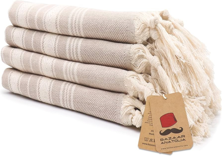 Bazaar Anatolia Hand Towels - Set of 4 | 39" x 19" - Decorative Turkish Hand Towel for Bathroom, ... | Amazon (US)
