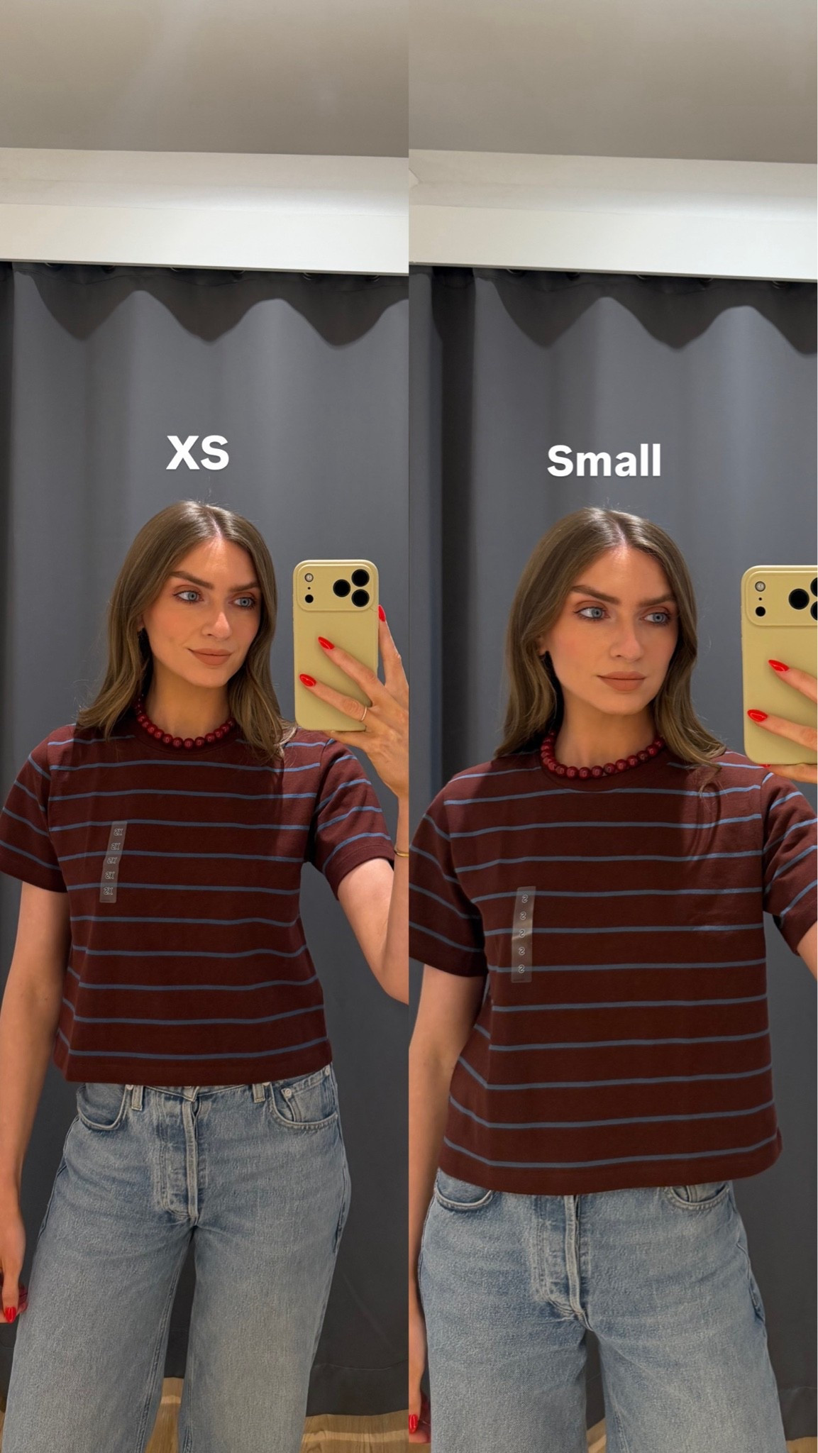 UNIQLO washed cotton boxy t-shirt
Side by side sizing comparison