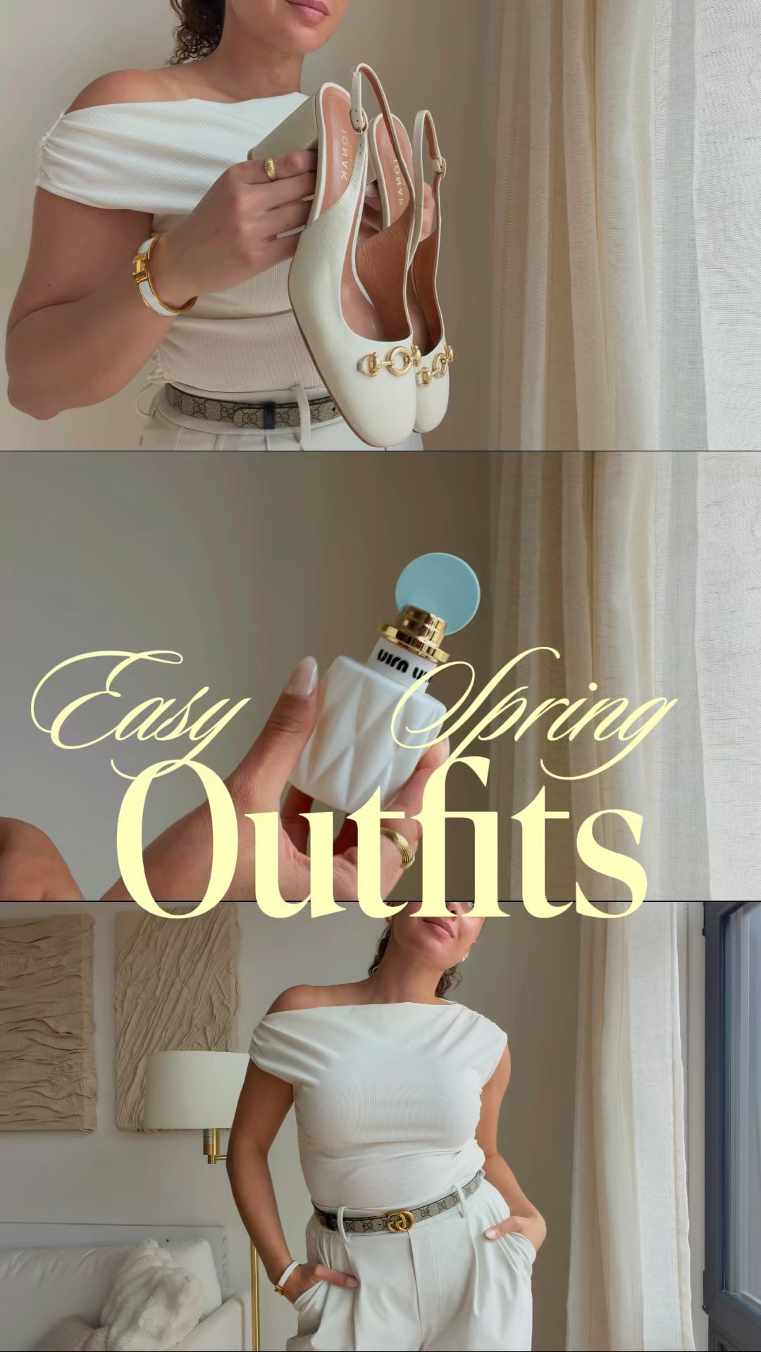 Spring outfit idea for the office! Stretchy trousers, a ruched off the shoulder top, and a spritz of the latest Miu Miu fragrance

#LTKWorkwear #LTKootd #LTKgrwm