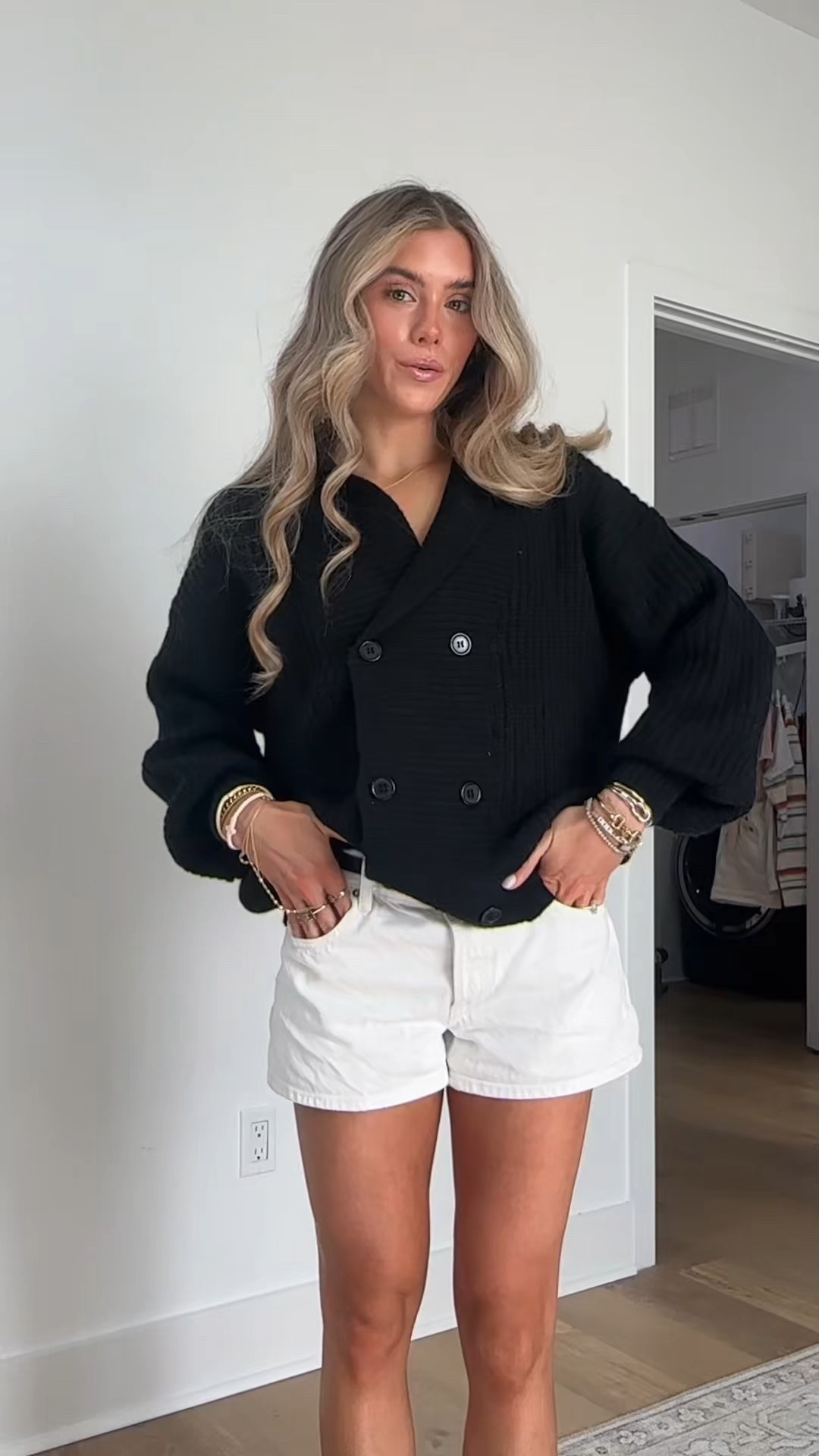 Amazon size small Xiaoxuemeng Womens Knitted Cardigan Sweater Button Down Shawl Collar Cardigan Jackets Chunky Ribbed Knit Sweater Top. Frame the hag white denim shorts size 24. My Amazon black buckle sandals 

#LTKFindsUnder100 

#LTKootd #LTKSaleAlert #LTKSeasonal
