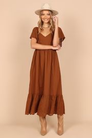 Jacinda Maxi Dress - Chocolate | Petal & Pup (US)