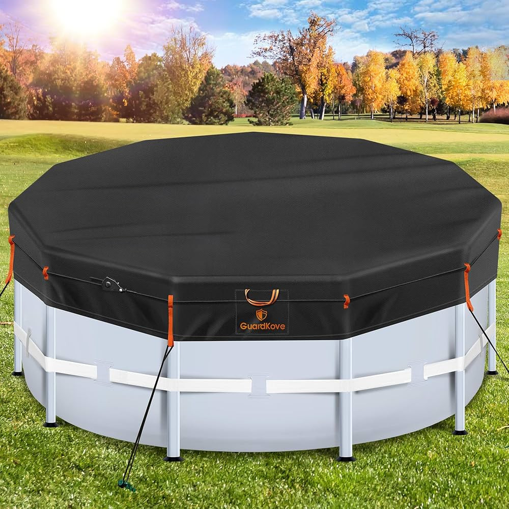 16Ft Round Pool Cover [2025 Upgraded Triple Top Windproof] for Above Ground Pools [UV & Tear Resi... | Amazon (US)
