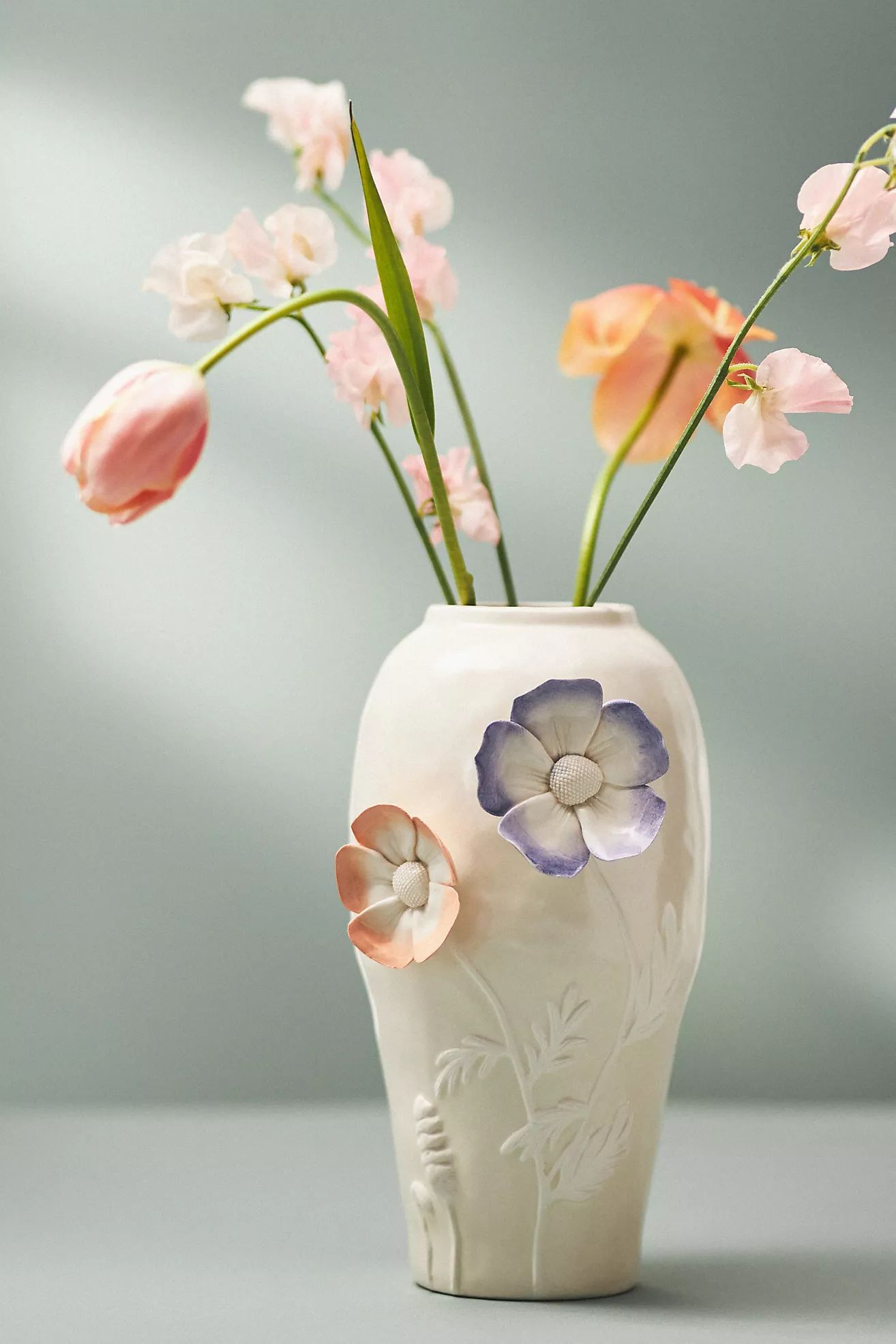 Daria Sculpted Floral Vase | Anthropologie (US)