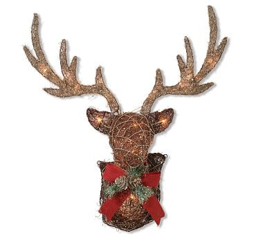 Vine Light Up LED Indoor/Outdoor Stag Head | Pottery Barn (US)