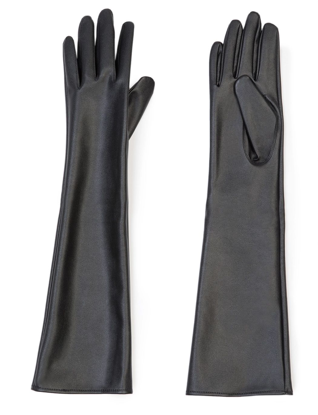 Faux Leather Opera Gloves | Eloquii