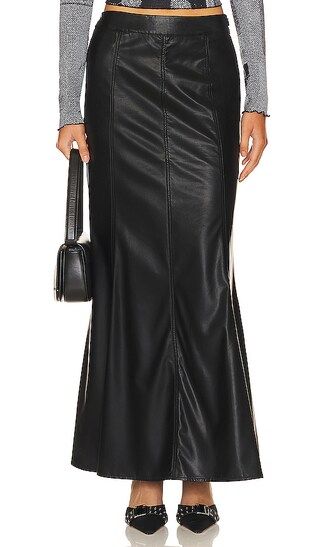 Leyla Faux Leather Skirt in Black | Revolve Clothing (Global)