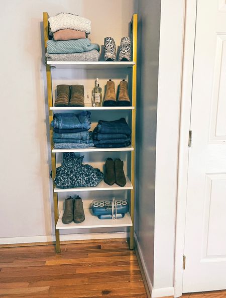 Extra storage but make it aesthetically pleasing!! 💗 This ladder shelf could be used for clothes and shoes, books, picture frames…the options are endless. 
Bookshelf home find Amazon furniture storage 

#LTKhome #LTKfindsunder100