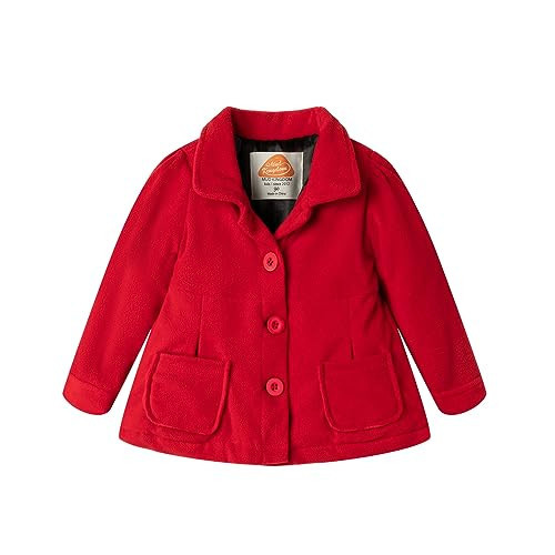 Mud Kingdom Toddler Girl Fleece Jacket Coat Red 24 Months | Amazon (US)