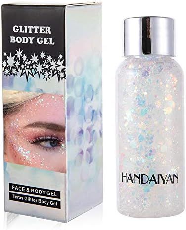 Amazon.com: GL-Turelifes Mermaid Sequins Chunky Glitter Liquid Eyeshadow Glitter Body Gel Festiva... | Amazon (US)