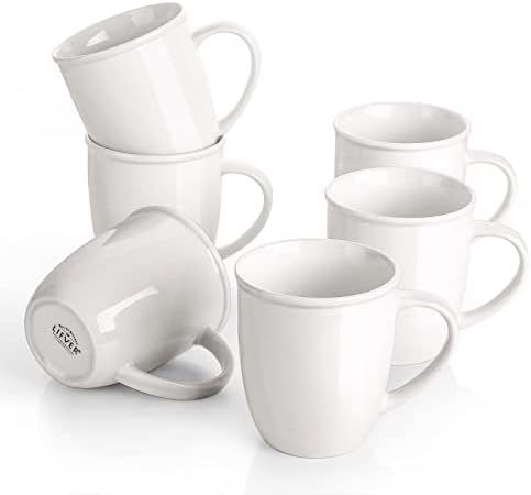 DOWAN 20 Oz Coffee Mugs Set of 6, Large White Coffee Mugs with Handles, Ceramic Coffee cups for Coff | Amazon (US)