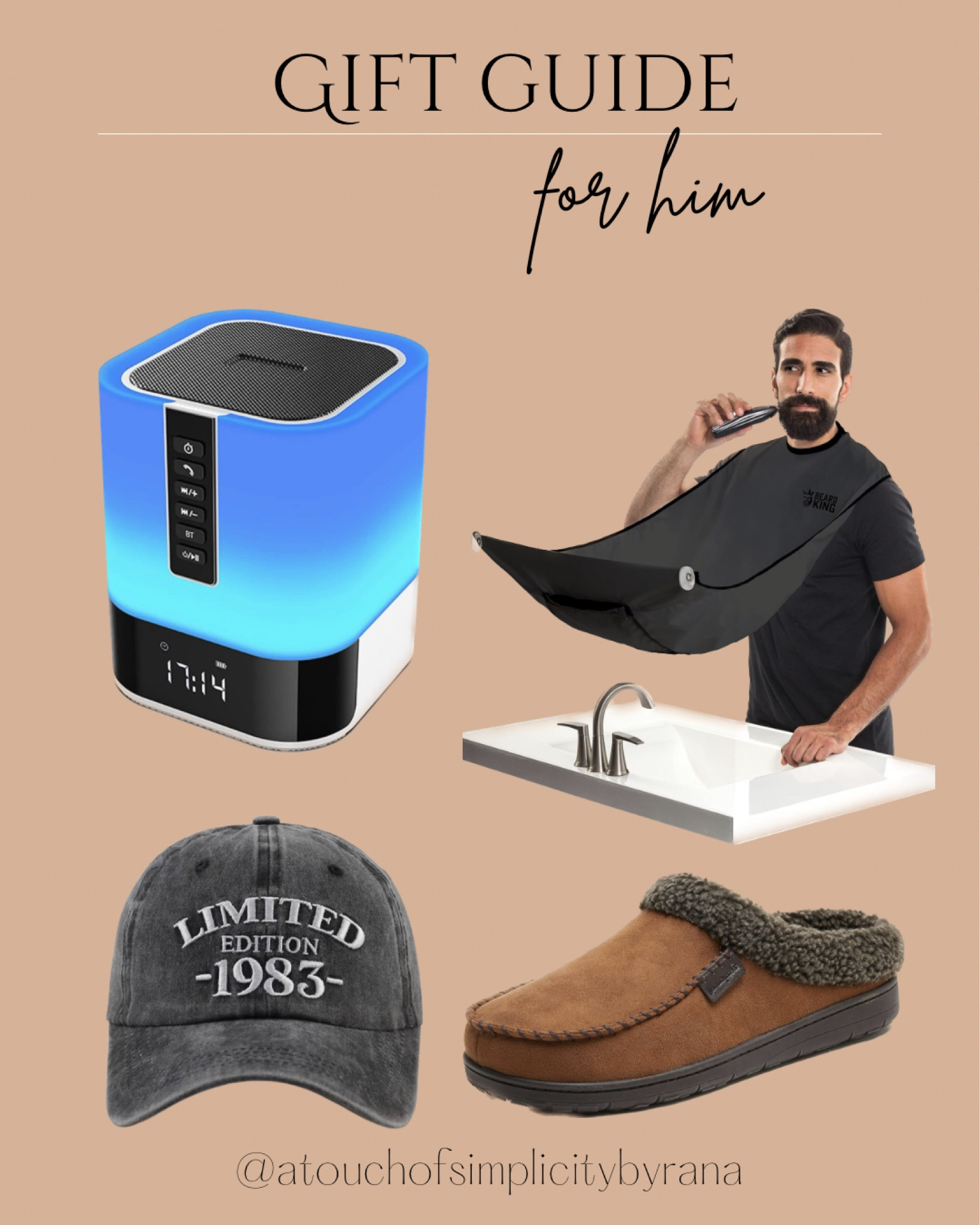Gifts for him #giftguide #amazonfinds
Limited edition hat, baseball hat, dear foams, slippers, night light, Bluetooth speaker, alarm clock, beard bib apron, stocking stuffers 


#LTKmens #LTKHoliday #LTKGiftGuide