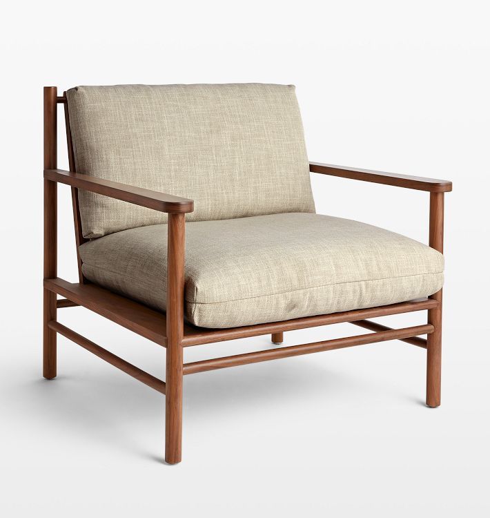 Woodbury Caned Lounge Chair | Rejuvenation