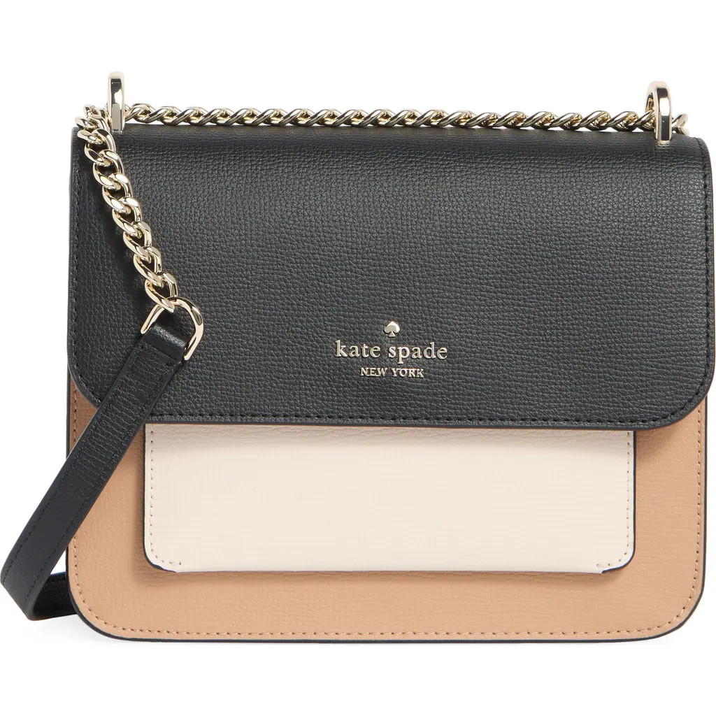 Kate Spade New York colorblocked flap crossbody bag in Neutral Multi at Nordstrom Rack | Nordstrom Rack