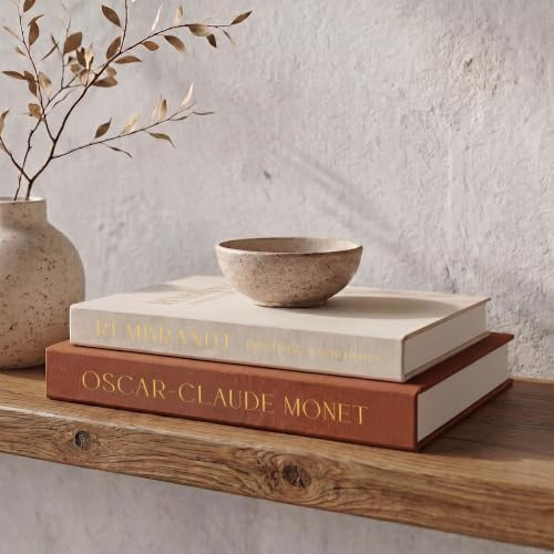 Beautiful Decorative Books - Set of 2 Linen Boxes Enhance Your Coffee Table, Bookshelf or Mantel Decor - Aesthetic Fake/Faux Books for Modern Home Decoration, Photo Storage and as a Keepsake Box | Amazon (US)