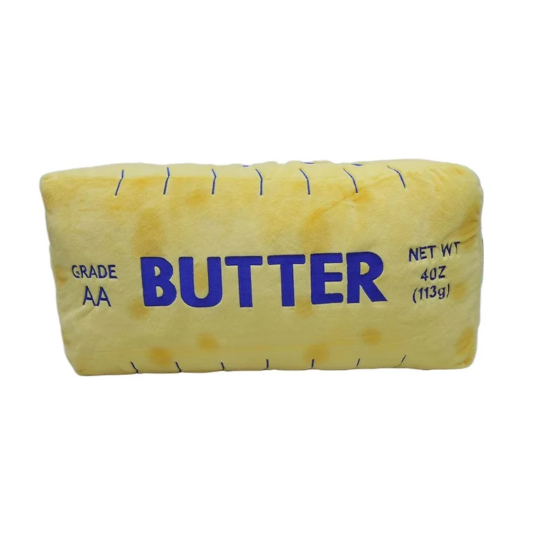 1PC Giant Butter Plush Pillow, 32 Inch Soft Stuffed Cushion for Sofa, Funny Printed Throw Pillow ... | Walmart (US)