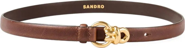 SANDRO Slim leather belt | Nordstrom | Nordstrom