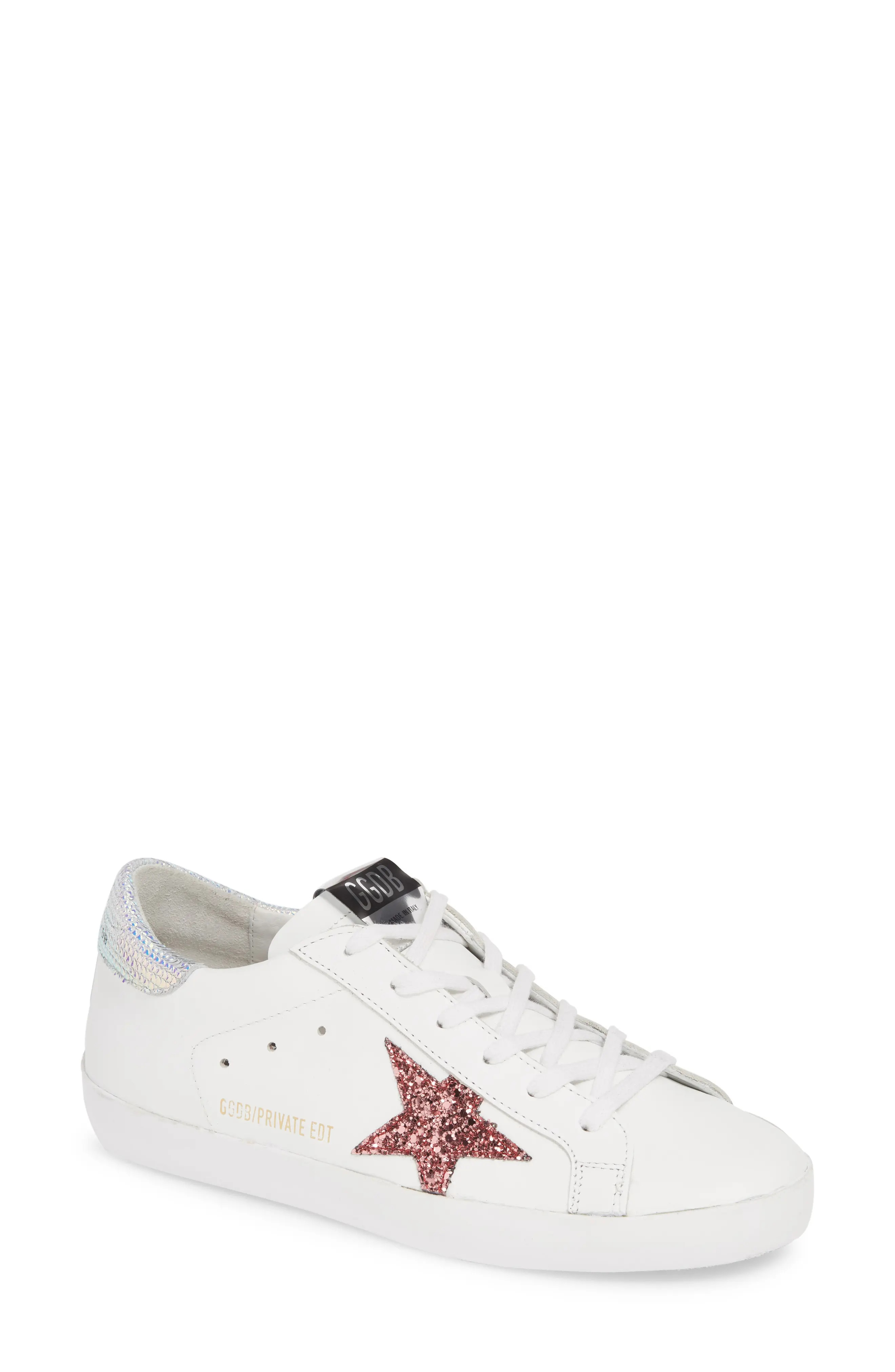 Women's Golden Goose Superstar Glitter Low Top Sneaker, Size 12US / 42EU - White (Nordstrom Exclusiv | Nordstrom