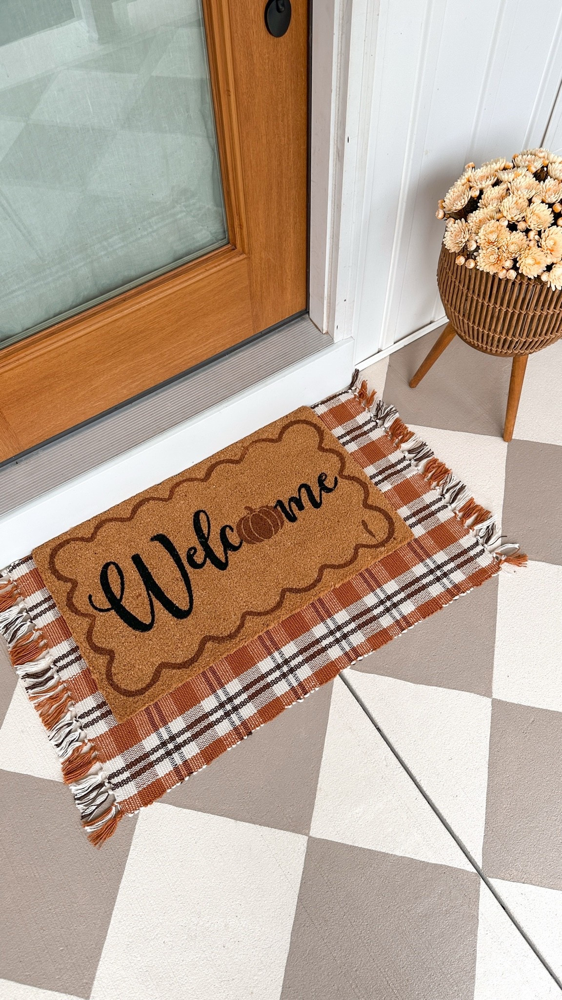 🍂 Mums are from Hobby Lobby! Fall front porch. Fall door mat. Fall rug.

#LTKSeasonal #LTKHome