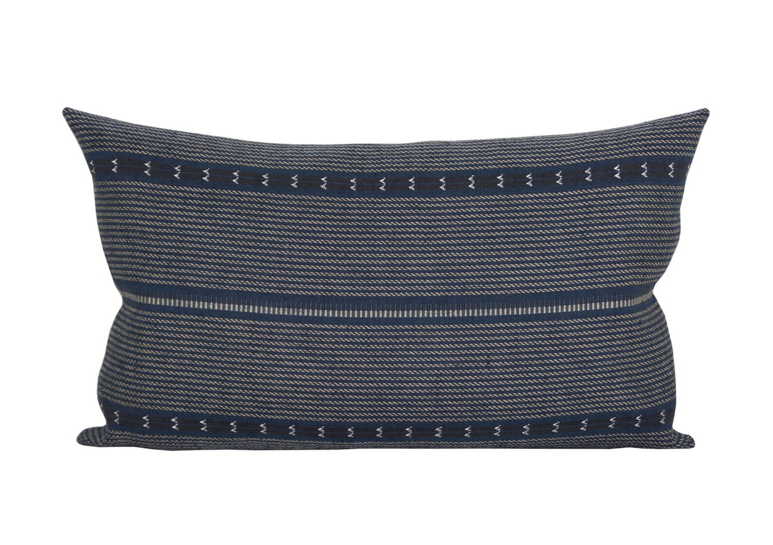 Pillow cover, Prague Deep Navy, lumbar, woven stripe, Spark Modern pillow | Etsy (US)