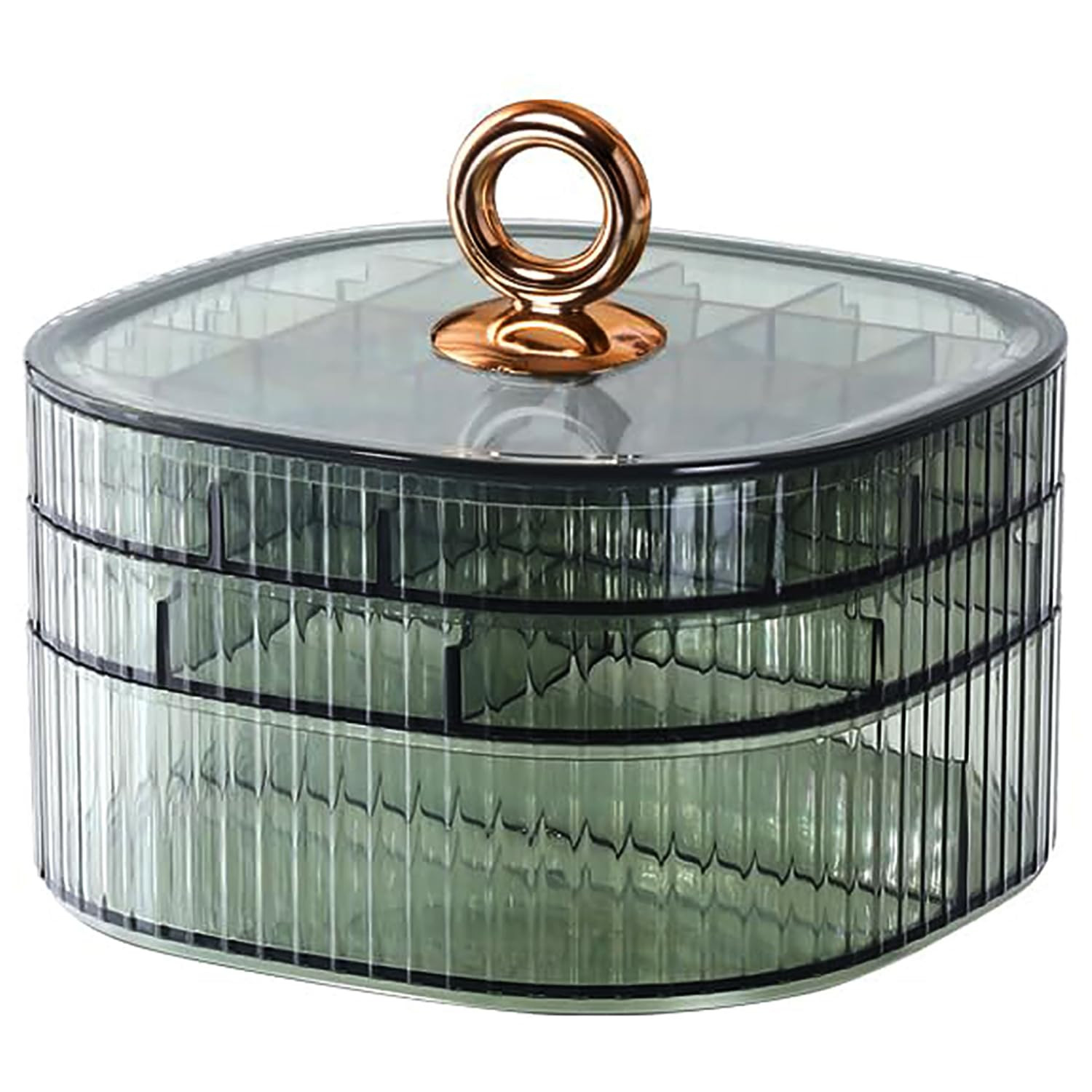 Jewelry Box, 3-Layer Acrylic Jewelry Organizer with Handle, Clear Jewelry Boxes for Women Girls, ... | Amazon (US)