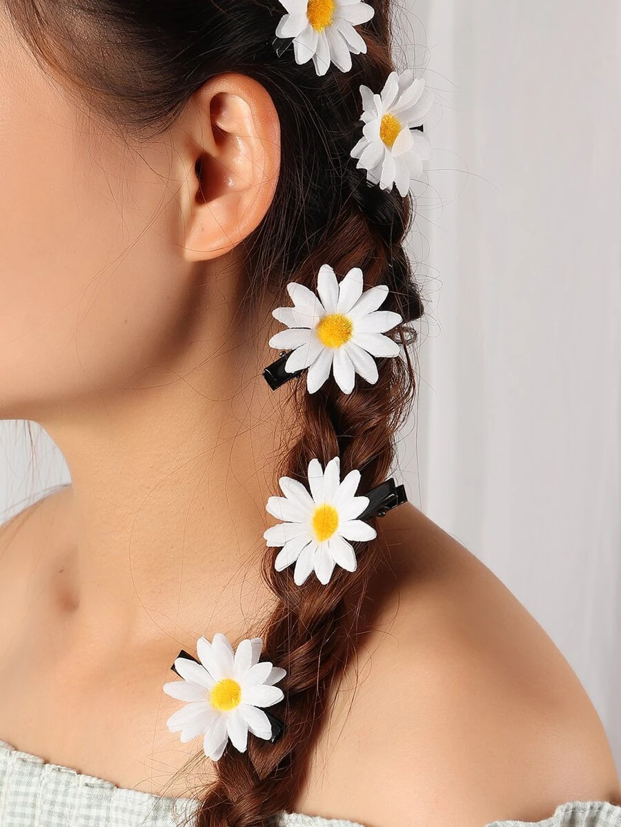6pcs Daisy Decor Hair Clip SKU: swhairac18200729670(1000+ Reviews)$2.00$2.50-20%AddThis Sharing B... | SHEIN
