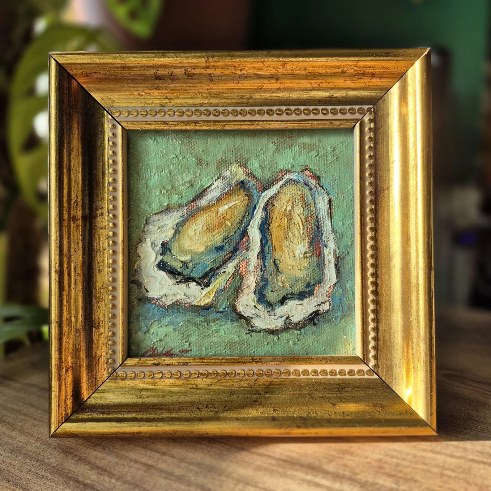 Two Oyster Oil Painting - Original Impasto Art,Coastal Kitchen Decor,Small Seafood Artwork,Beach ... | Etsy (Global)
