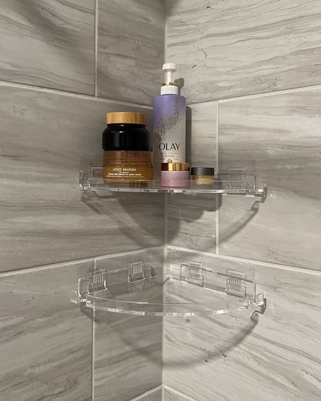 The cutest acrylic shelves/shower caddy for the bathrooom   😍 

#LTKHome #LTKSaleAlert