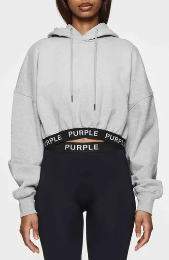 Logo Band Oversize Crop Hoodie | Nordstrom