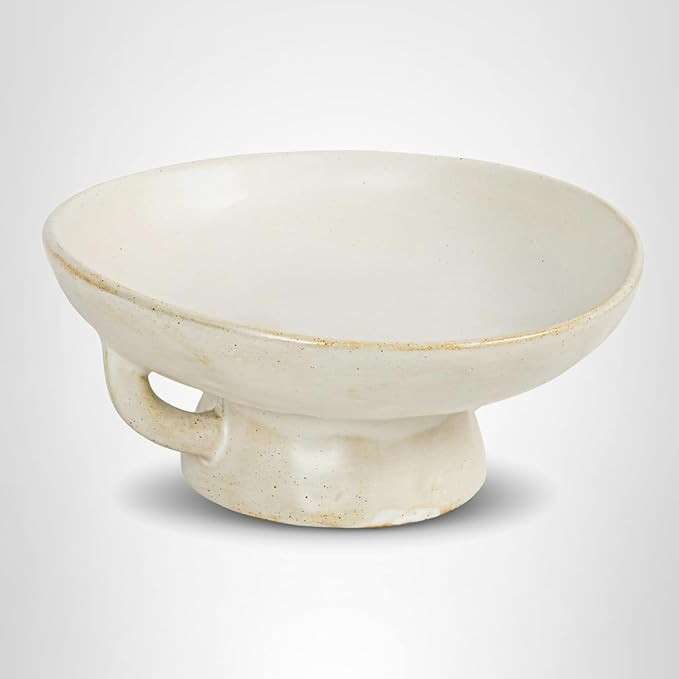 Creative Co-Op Stoneware Bowl w Reactive Glaze, White | Amazon (US)