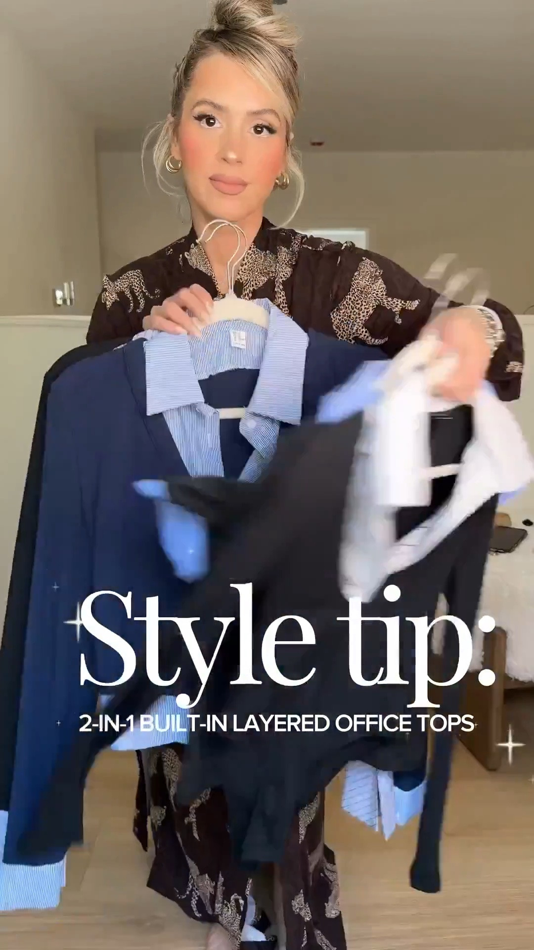 Style tip: 2 in 1 built-in layered OFFICE TOPS!! No bulk + no effort + matches literally any trouser in your closet!! 

Wearing small in tops 
Size small or size 4 in trousers
Tan trousers = small long thin (they run short)
Dark blue trousers: that color is out of stock now 😭 but the light blue are equally as good I promise!

#LTKWorkwear #LTKPetite #LTKU