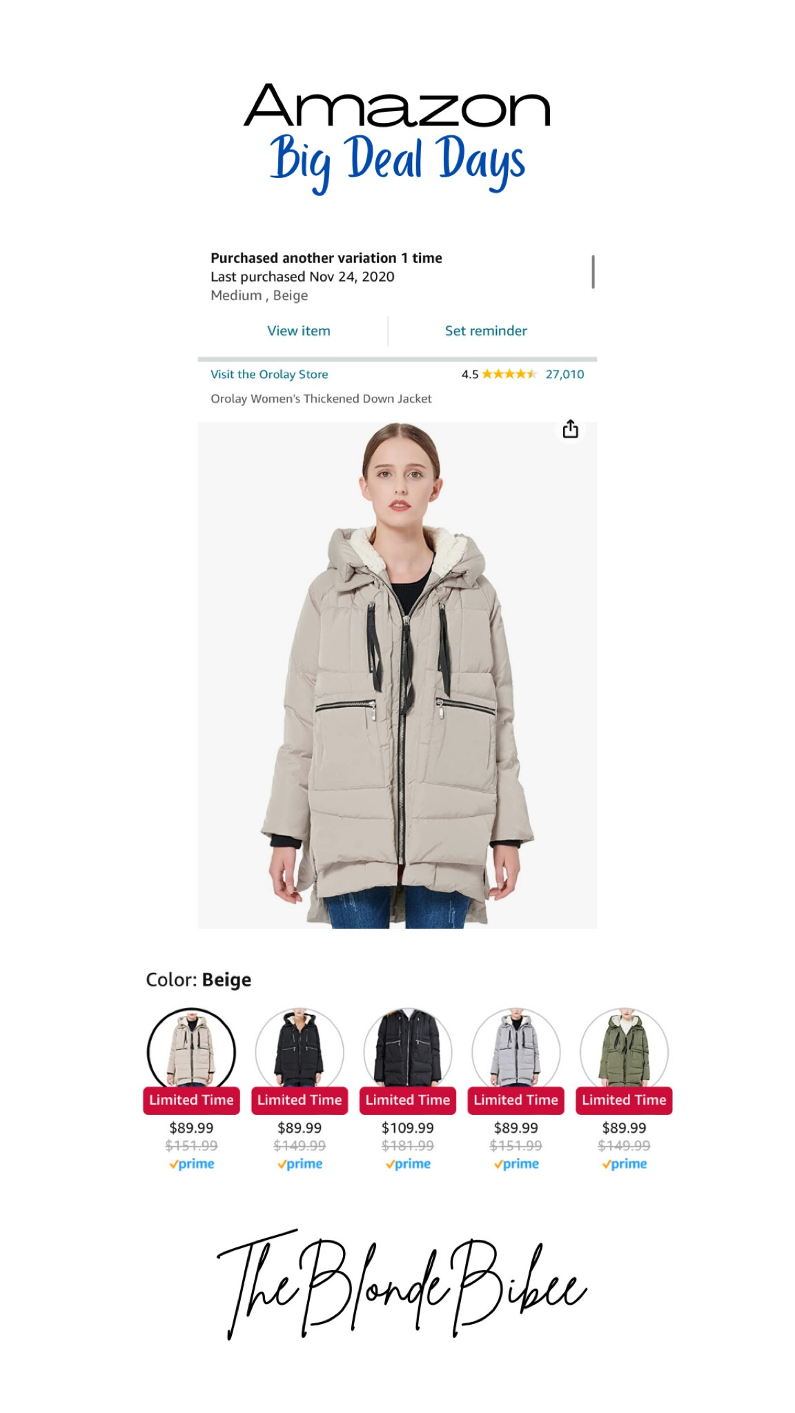 Prime Big Deal Days
Women’s jacket - oversized, warm, my most worn coat!

#LTKfindsunder100 #LTKsalealert #LTKxPrime