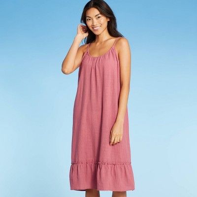 Women's Tiered Midi Cover Up Dress - Kona Sol™ | Target
