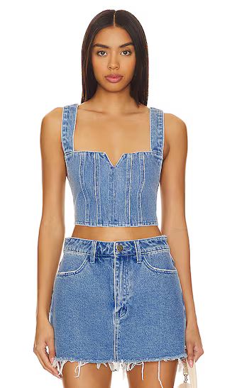 Crossroads Corset Top in Foggy Blue | Revolve Clothing (Global)