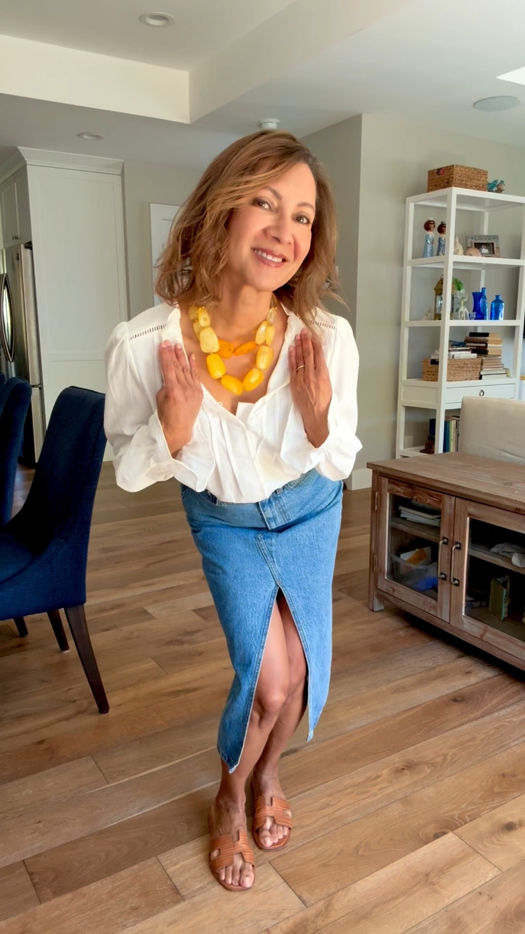 Looking for a casual spring outfits 2026? I love denim and a white top because it’s so effortless. This is a classic formula for casual work outfits too. Add a statement necklace and now the look reflects your personal style. I chose yellow and it’s currently out of stock but my gorgeous multi strand necklace comes in for beautiful shades. So lightweight and on trend. Scroll to shop follow for more affordable style.


#LTKSaleAlert #LTKootd #LTKWorkwear #LTKOver40