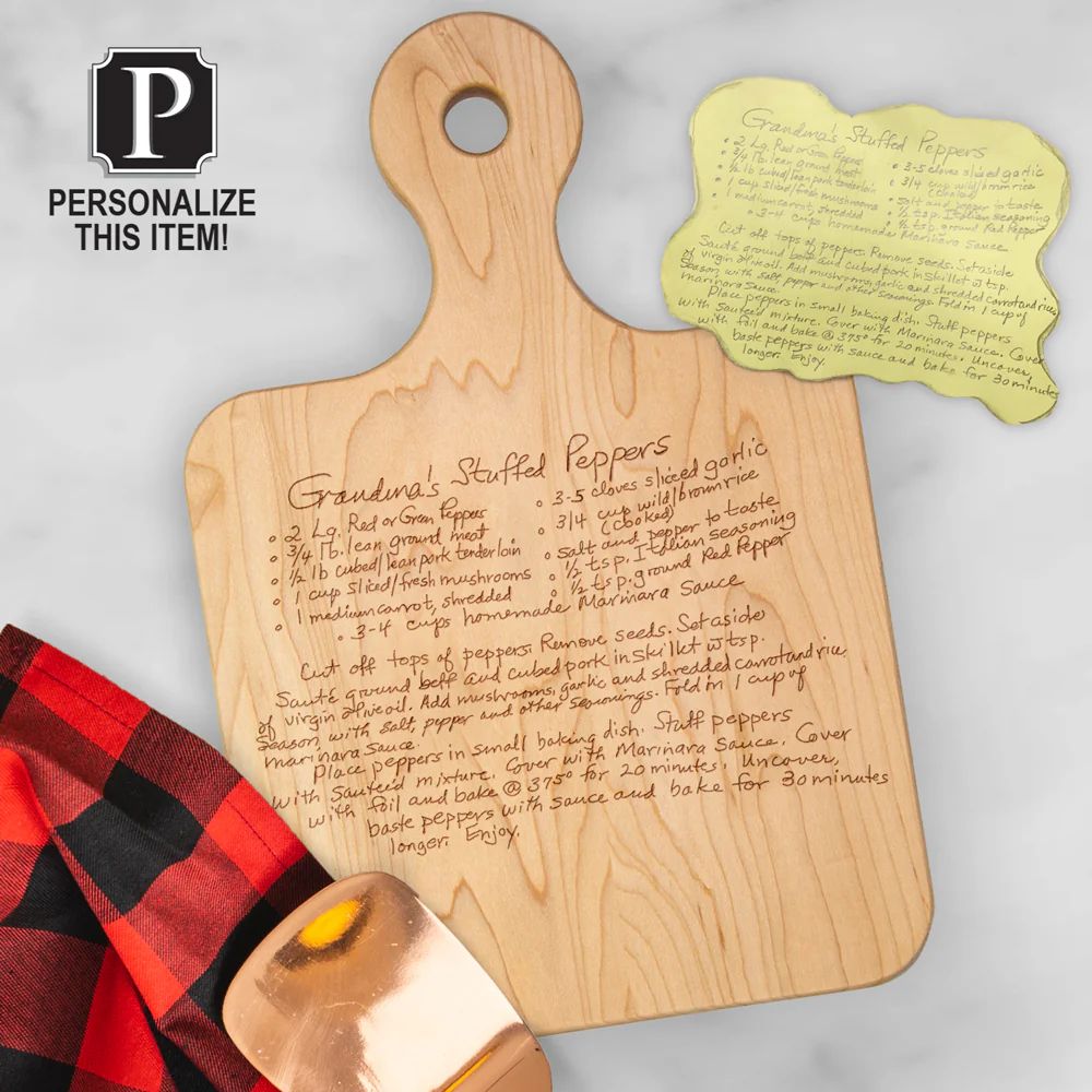 Engraved Recipe Maple Board | Personalized Recipe |  12 x 8 | Sophistiplate