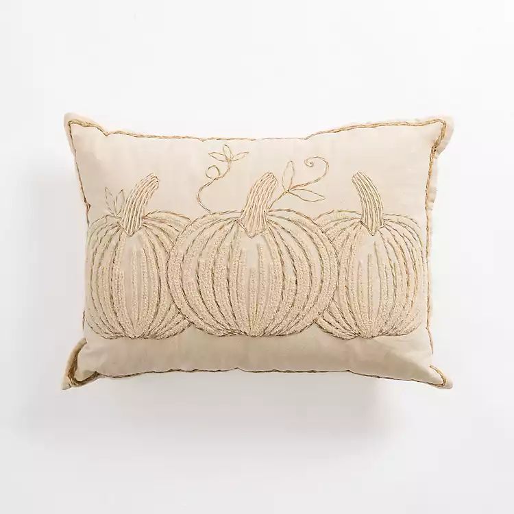 Fuzzy Pumpkin Trio Lumbar Pillow | Kirkland's Home