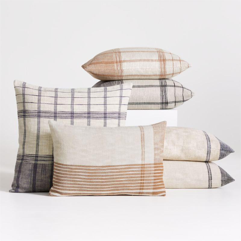 Stilyagi Slubby Plaid Pillows | Crate & Barrel | Crate & Barrel