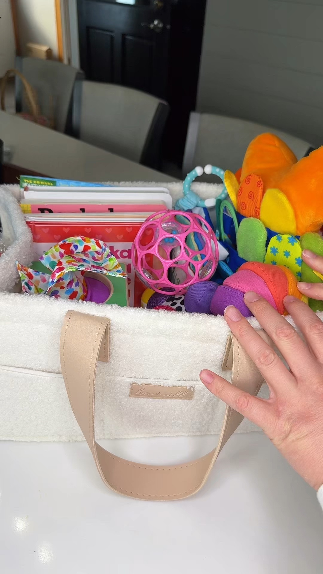 Let this be your sign to turn your old newborn diaper caddy into a toy caddy for your older baby! #babycaddy #babytoys #momhack #postpartummom #ftm 

#LTKmomlife #LTKstorytime #LTKHome