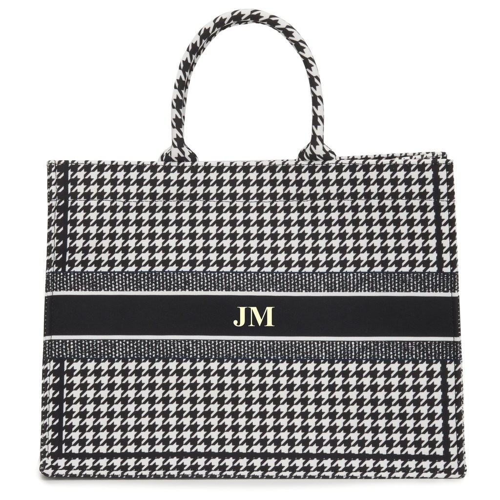 Lily and Bean Isabella Bag -Houndstooth Black | Lily and Bean
