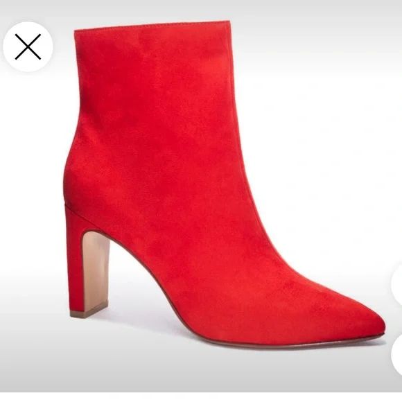 Red Suede Booties | Poshmark