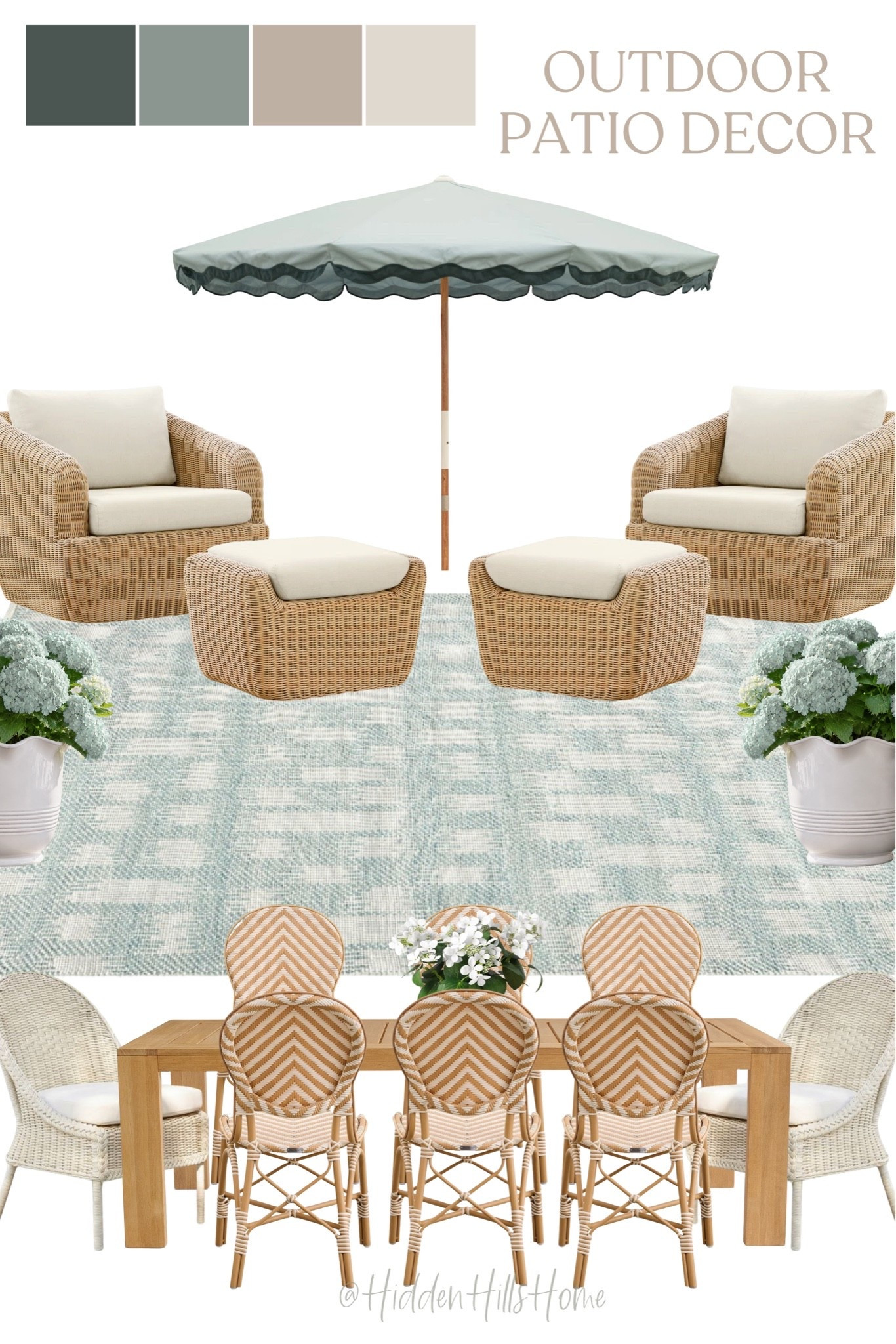 Outdoor furniture, patio decor, home decor ideas, patio inspiration, outdoor rug, outdoor dining table, outdoor chairs, porch ideas, mood board, e-design

#LTKHome #LTKSaleAlert #LTKSeasonal
