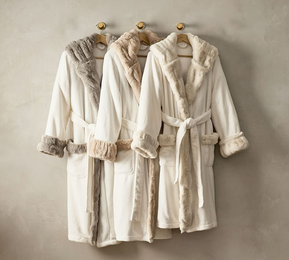 Ruched Faux Fur Robe | Pottery Barn (US)