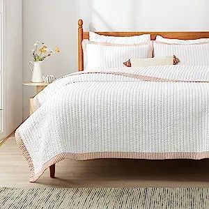 Bedsure White Quilt Set Queen - Summer Quilt Bedding Set Lightweight Soft Bedspreads & Coverlets,... | Amazon (US)